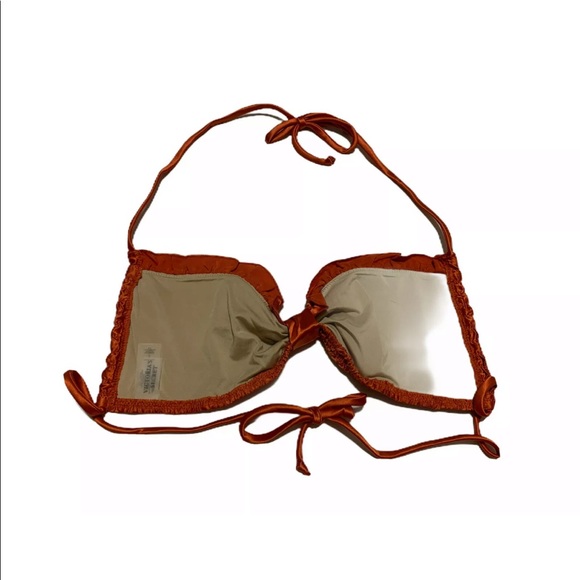 Victorias Secret Triangle Sexy Silk Ruffles Top S - Picture 2 of 8